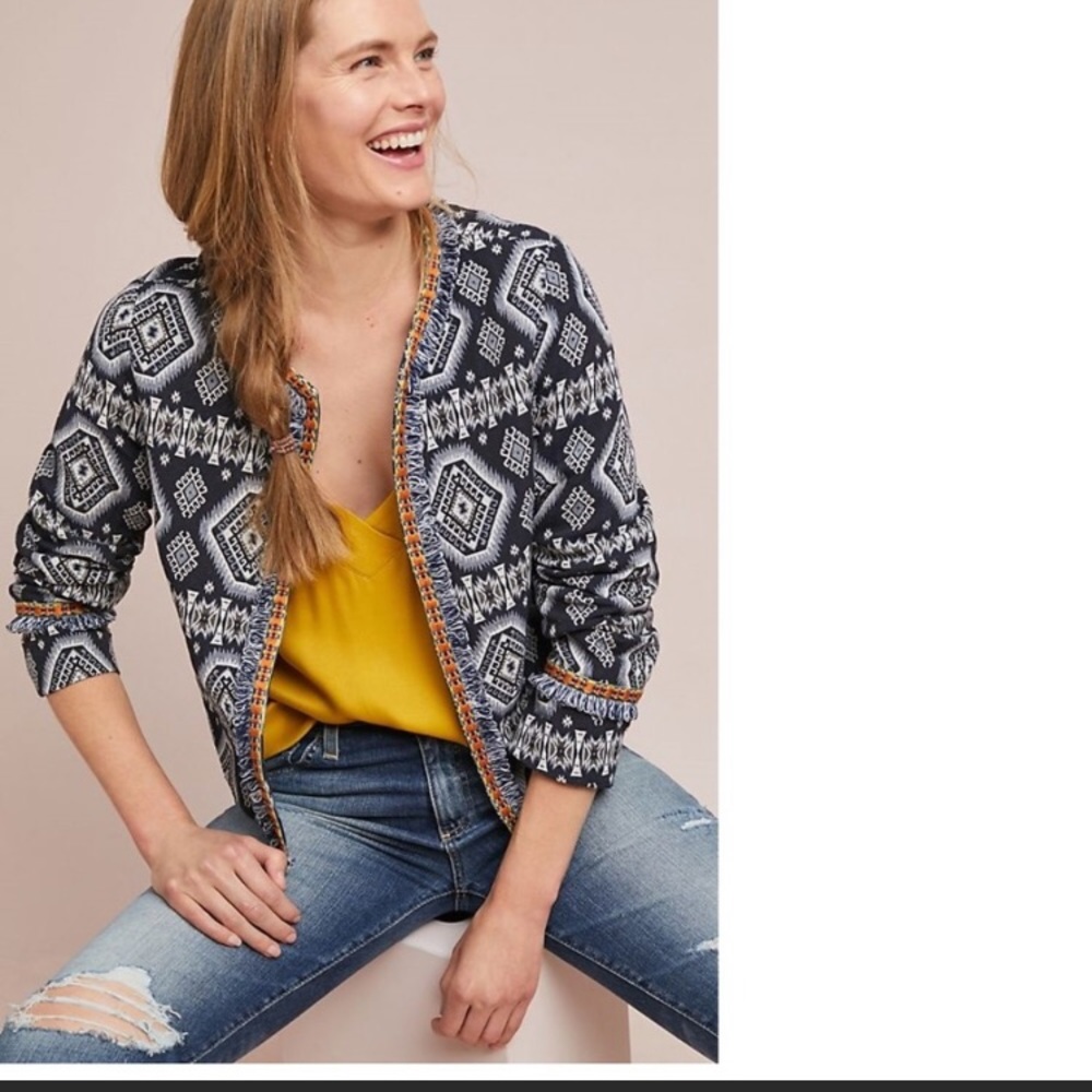 Anthropologie Mila Geometric Jacket NWOT